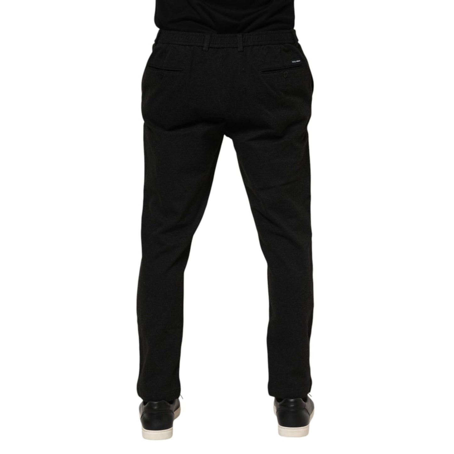 Dolce & Gabbana Dark Gray Viscose Dress Men Pants