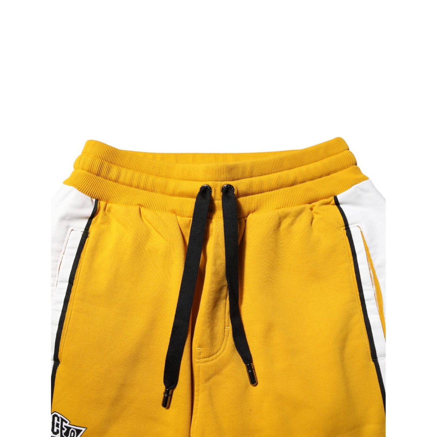 Dolce & Gabbana Yellow Cotton Logo Jogger Sweatpants Pants Dolce & Gabbana