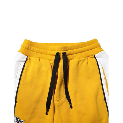 Dolce & Gabbana Yellow Cotton Logo Jogger Sweatpants Pants Dolce & Gabbana