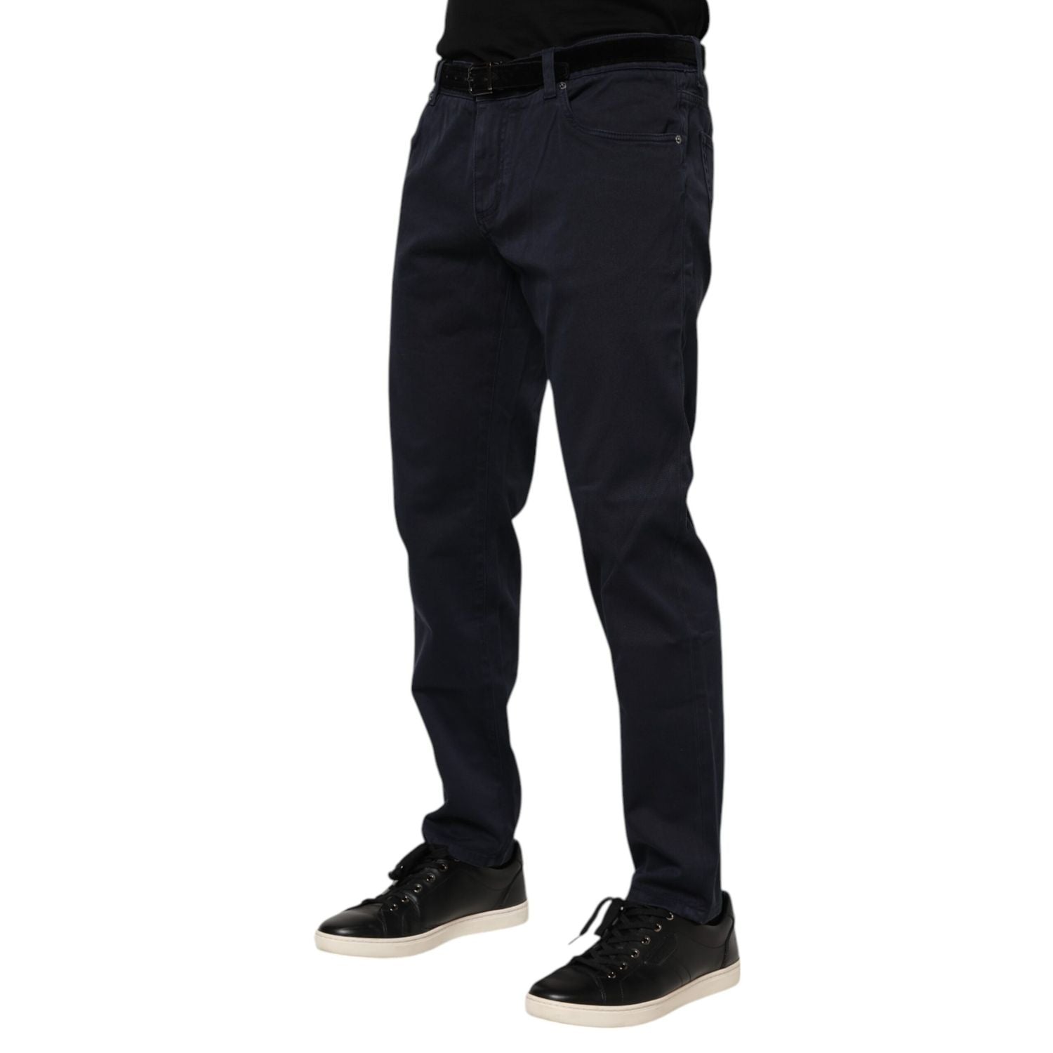 Dolce & Gabbana Blue Cotton Tapered Denim Jeans