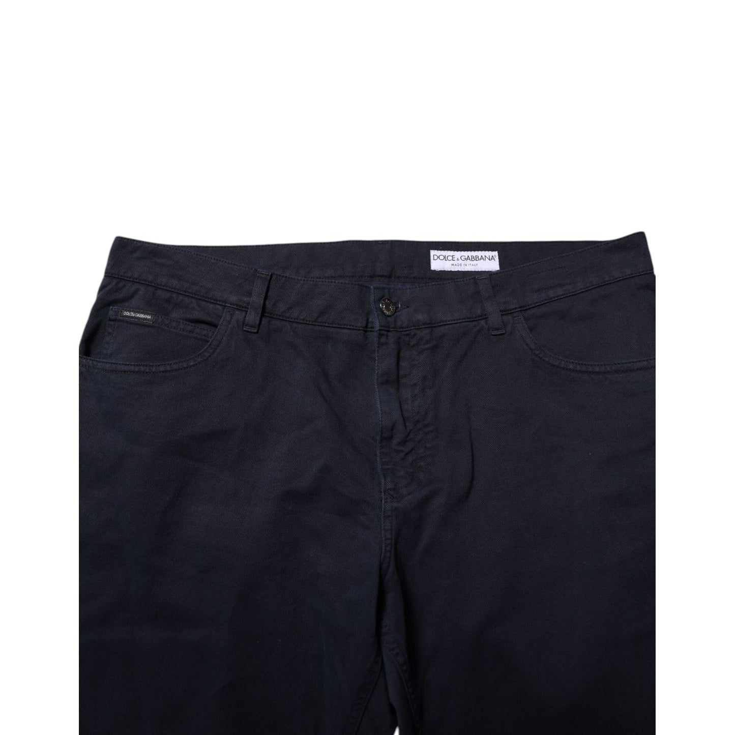 Dolce & Gabbana Black Cotton Tapered Denim Jeans