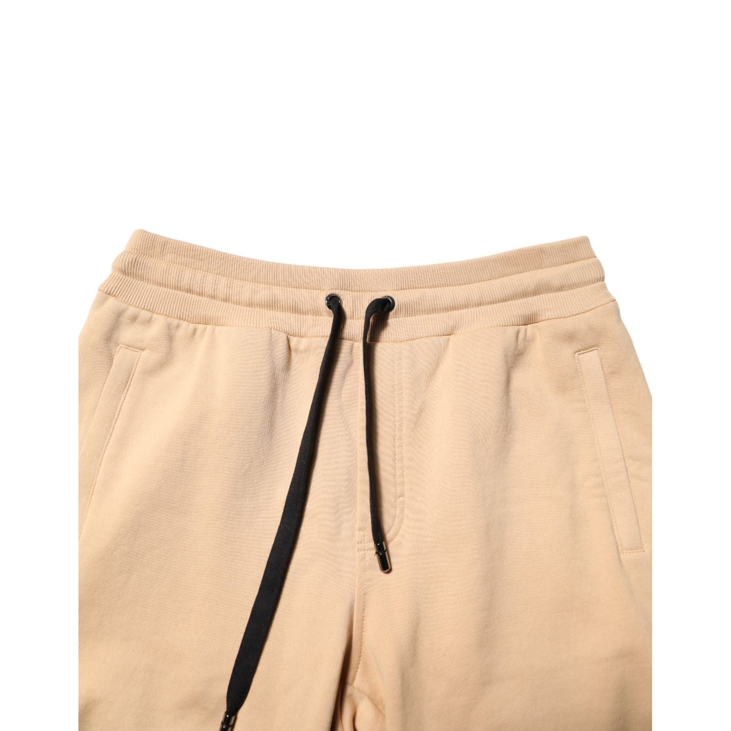 Dolce & Gabbana Yellow Cotton Men Bermuda Sweatshorts Shorts