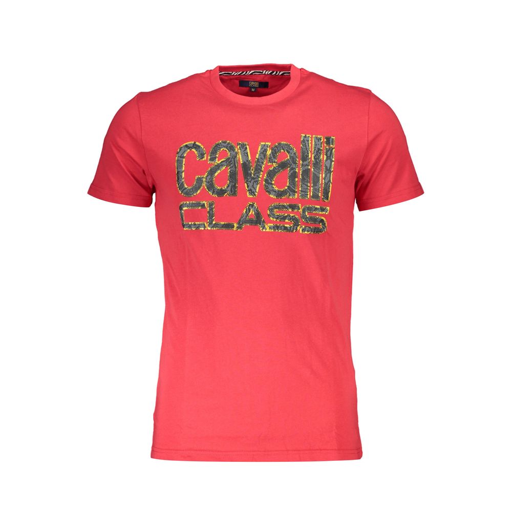 Cavalli Class Red Cotton T-Shirt