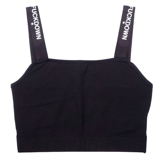 Comme Des Fuckdown Black Cotton Tops & T-Shirt
