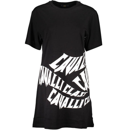 Cavalli Class Black Cotton Dress