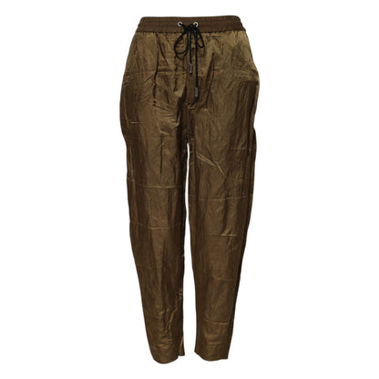 Dsquared² Brown Mid Waisted Women Sweatpants Pants