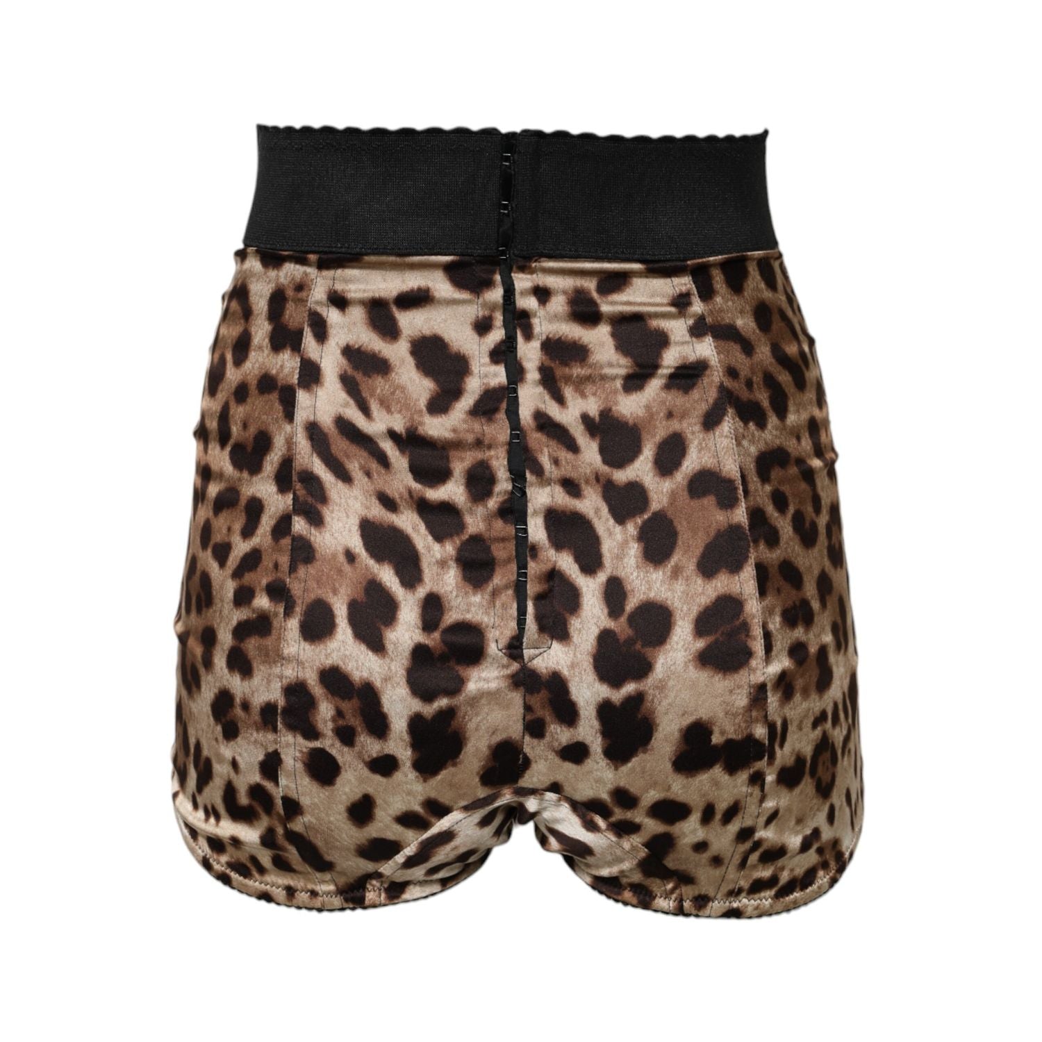 Dolce & Gabbana Brown Leopard High Waist Hot Pants Shorts