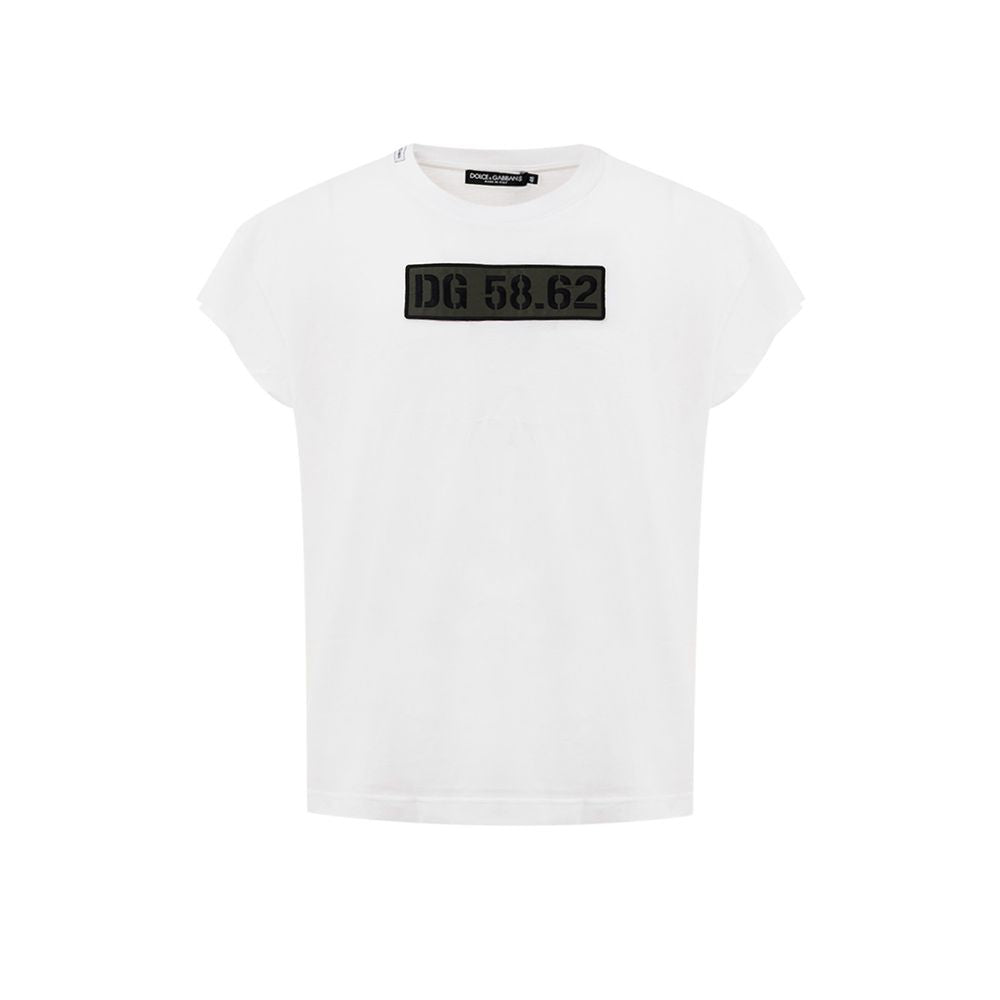 Dolce & Gabbana White Cotton T-Shirt