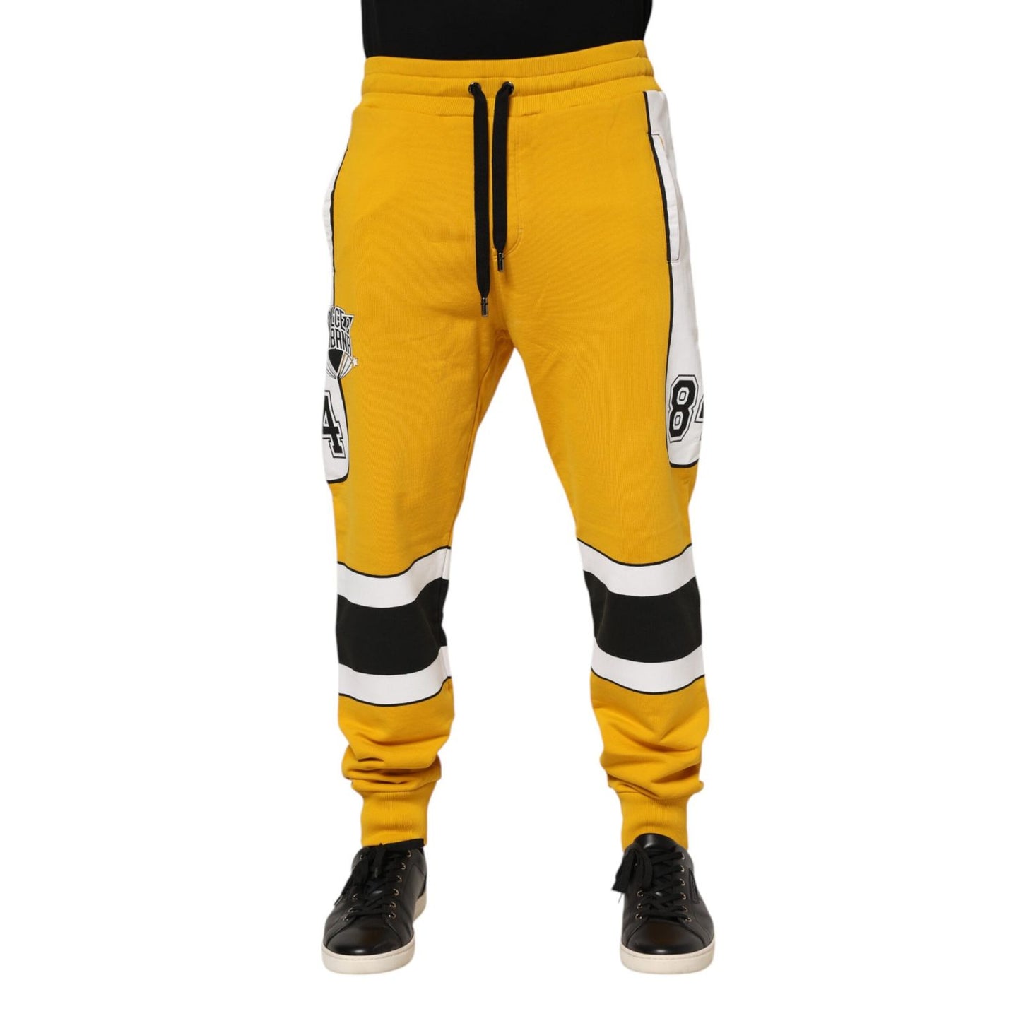 Dolce & Gabbana Yellow Cotton Sweatpants Jogger Trouser Pants Dolce & Gabbana