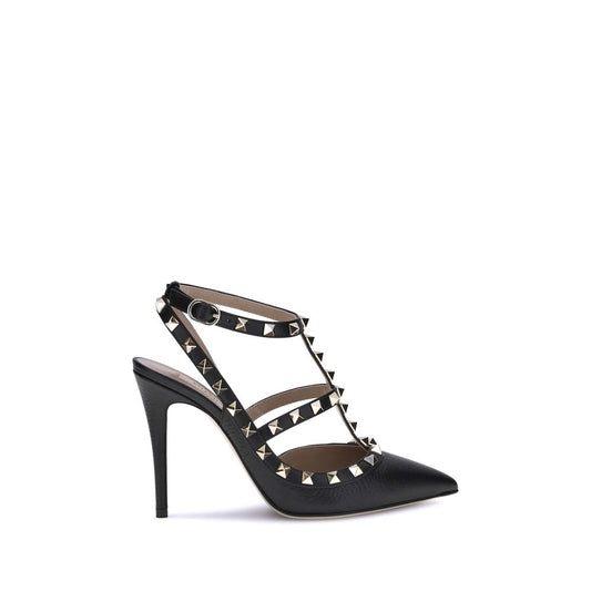 Valentino Garavani Black Calf Leather Bos Taurus Pumps