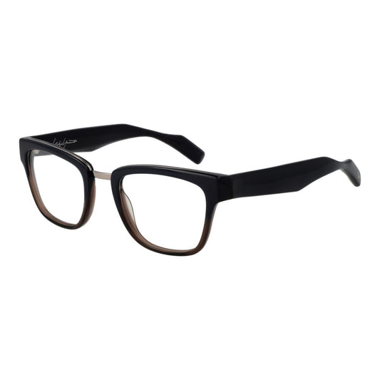 Yohji Yamamoto Blue Unisex Glasses Frame, full-rim, acetate, rectangle style with demo plastic lenses, size 50-21-145.