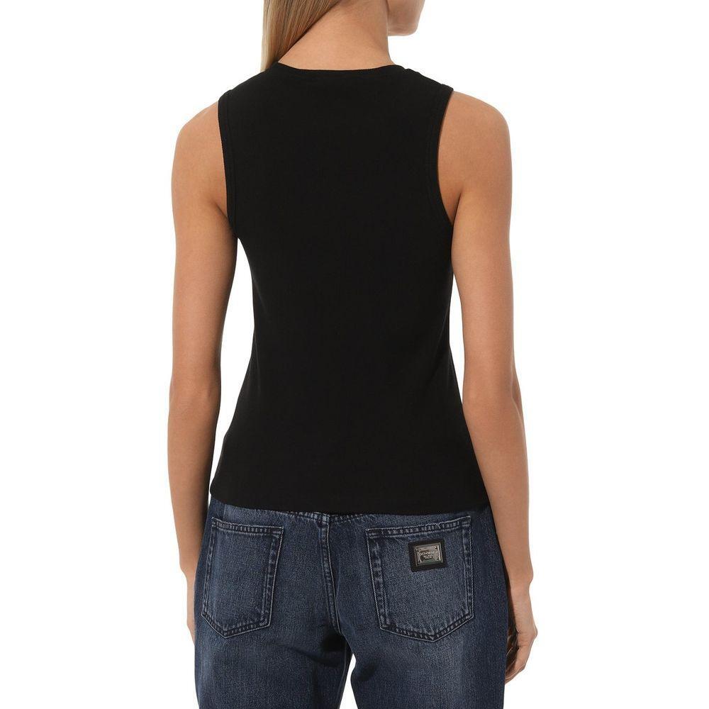 Comme Des Fuckdown Black Cotton Tops & T-Shirt CO-15704-XS