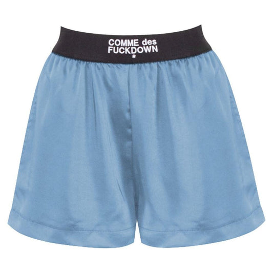 Comme Des Fuckdown Blue Polyester Short CO-15695-IT36|XXS