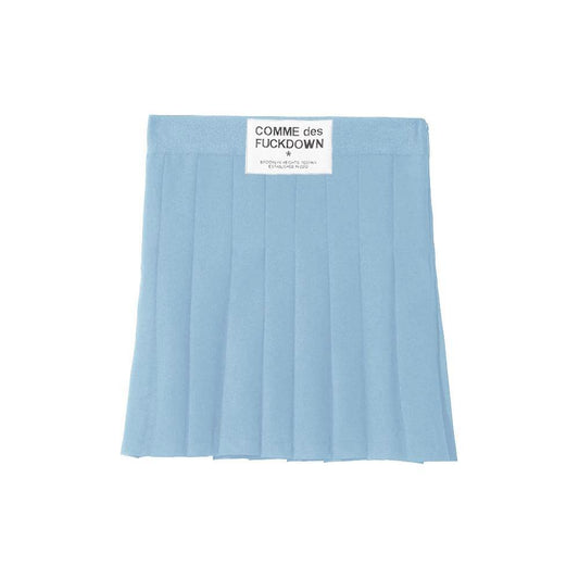Comme Des Fuckdown Blue Polyester Skirt CO-15694-IT36|XXS