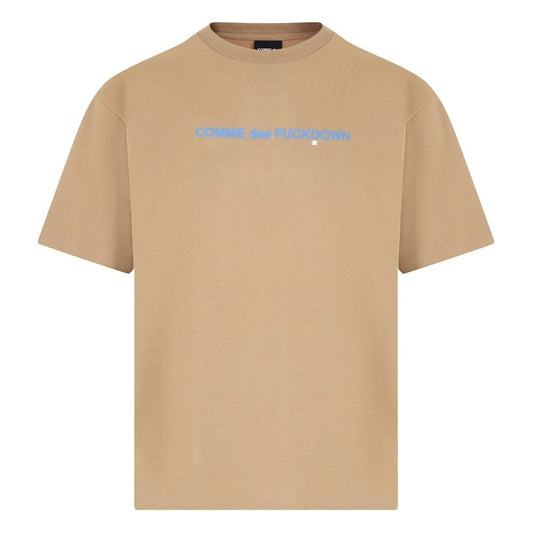 Comme Des Fuckdown Brown Cotton T-Shirt