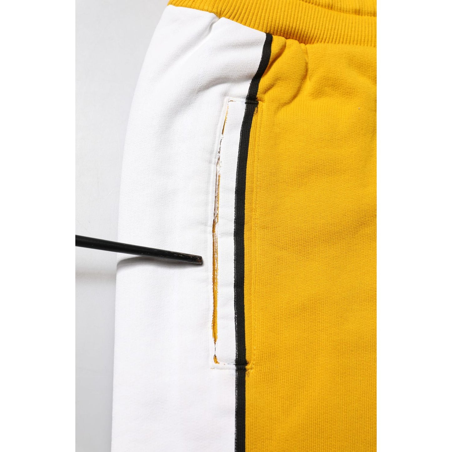 Dolce & Gabbana Yellow Cotton Logo Sweatpants Jogger Pants Dolce & Gabbana