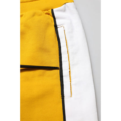 Dolce & Gabbana Yellow Cotton Logo Sweatpants Jogger Pants Dolce & Gabbana