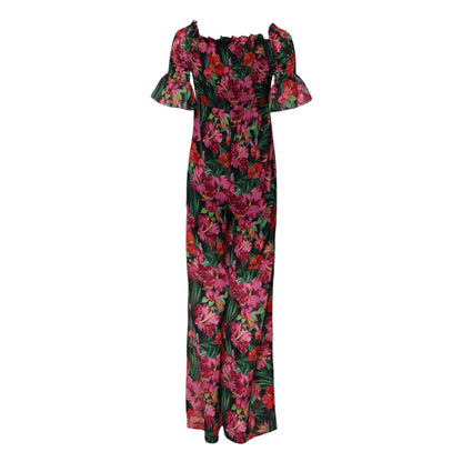 Patrizia Pepe Multicolor Floral Print Overall Jumpsuit Dress