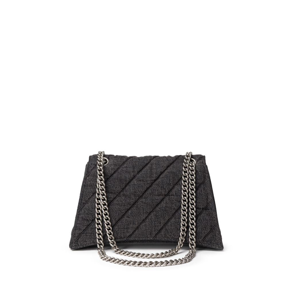 Balenciaga Black Fabric And Leather Shoulder Bag