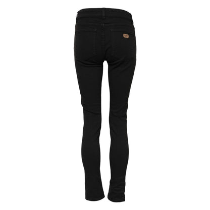 Dolce & Gabbana Black Cotton Skinny Mid Waist Denim Jeans