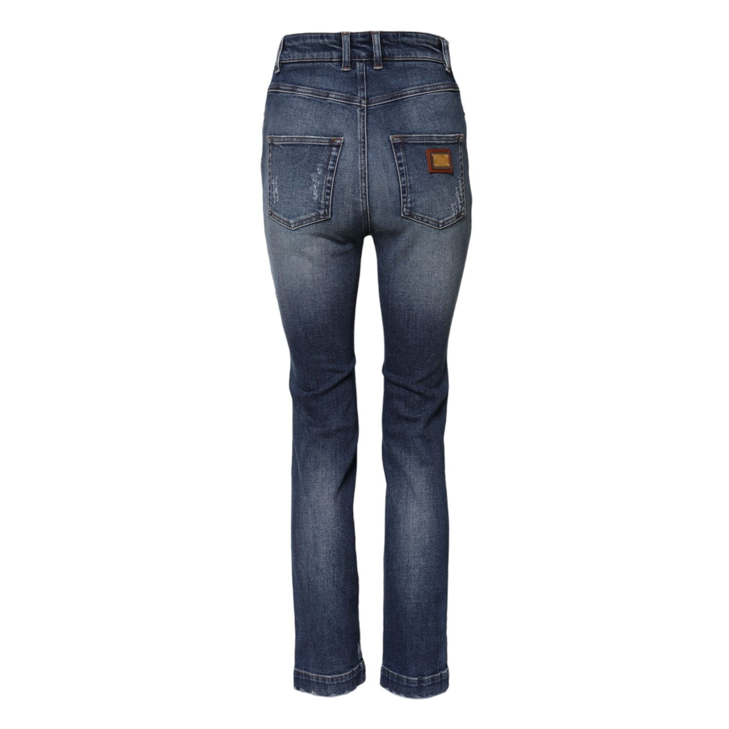 Dolce & Gabbana Blue Rhinestone Embellished Denim Jeans