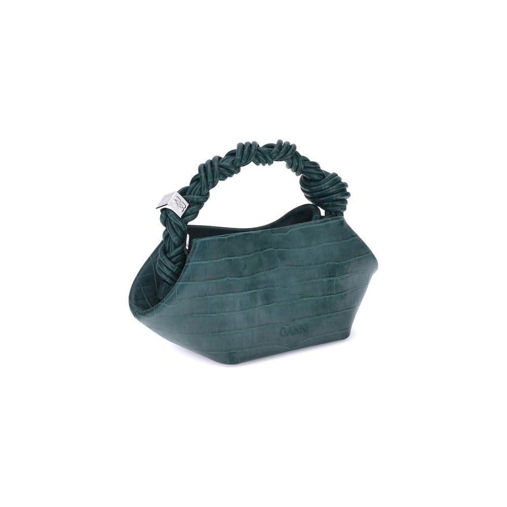 Ganni Bou mini crocodile patent leather Handbag GAA6748774BB