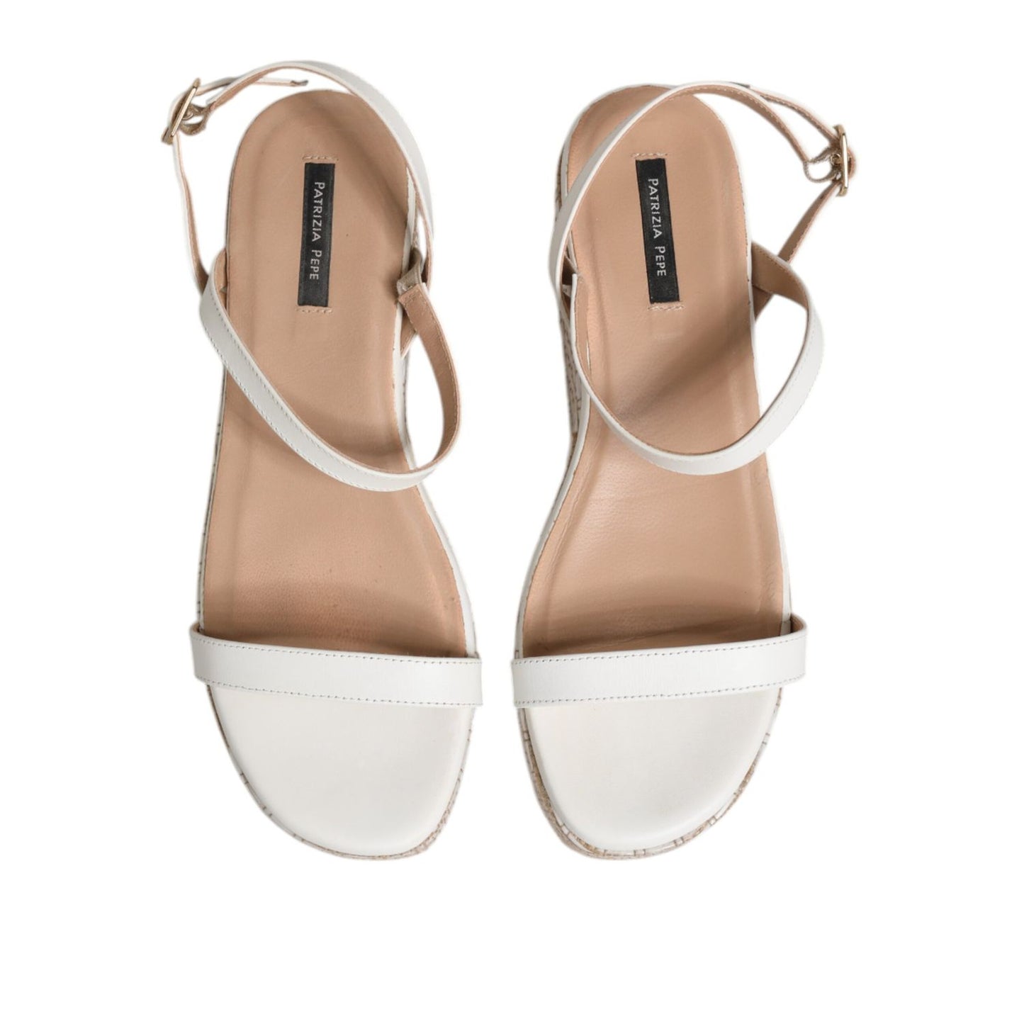 Patrizia Pepe White Espadrilles Ankle Strap Sandals Shoes