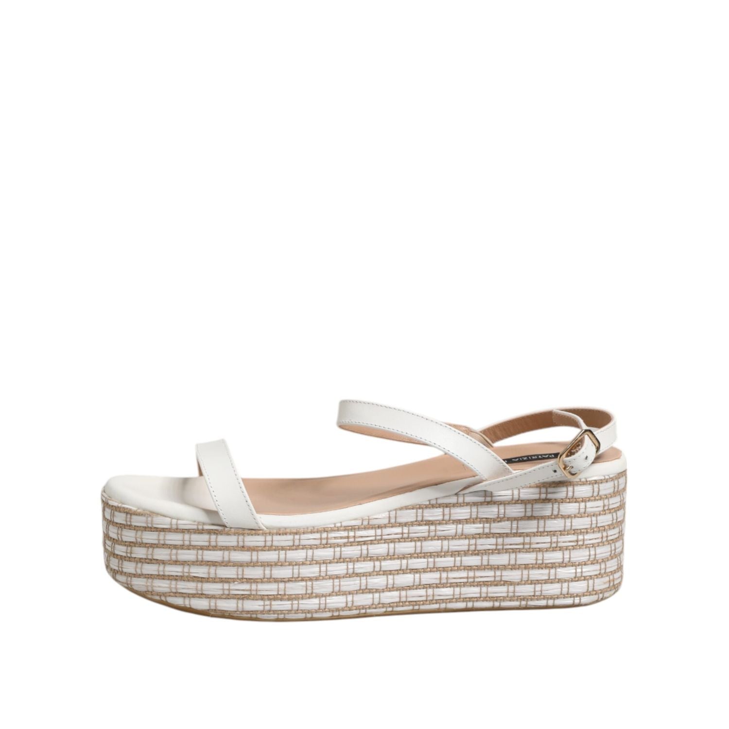 Patrizia Pepe White Espadrilles Ankle Strap Sandals Shoes