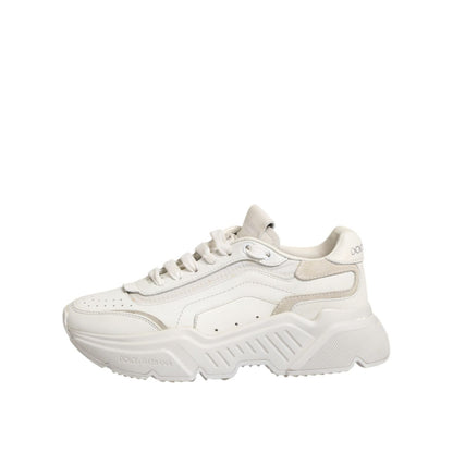 Dolce & Gabbana White DAYMASTER Calf Leather Sneakers Shoes