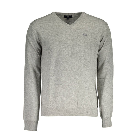 La Martina Gray Wool Sweater