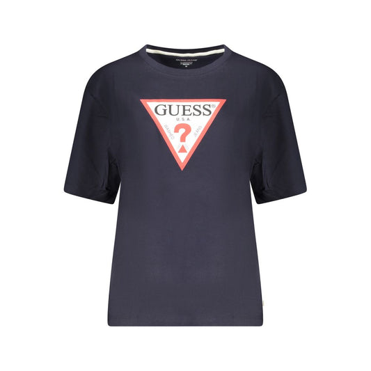 Guess Jeans Blue Cotton Tops & T-Shirt GU-39059-XS