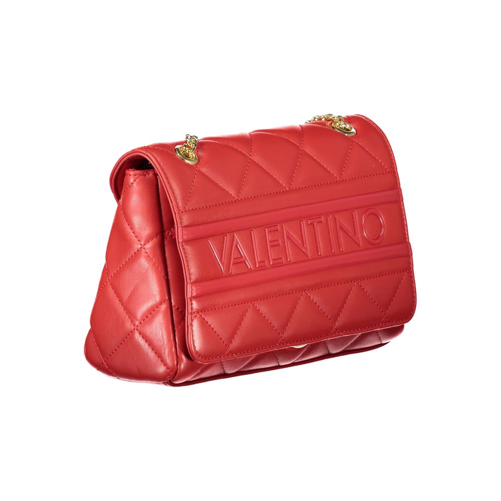 Mario Valentino Red Polyethylene Women Handbag with chain detail and secure closure