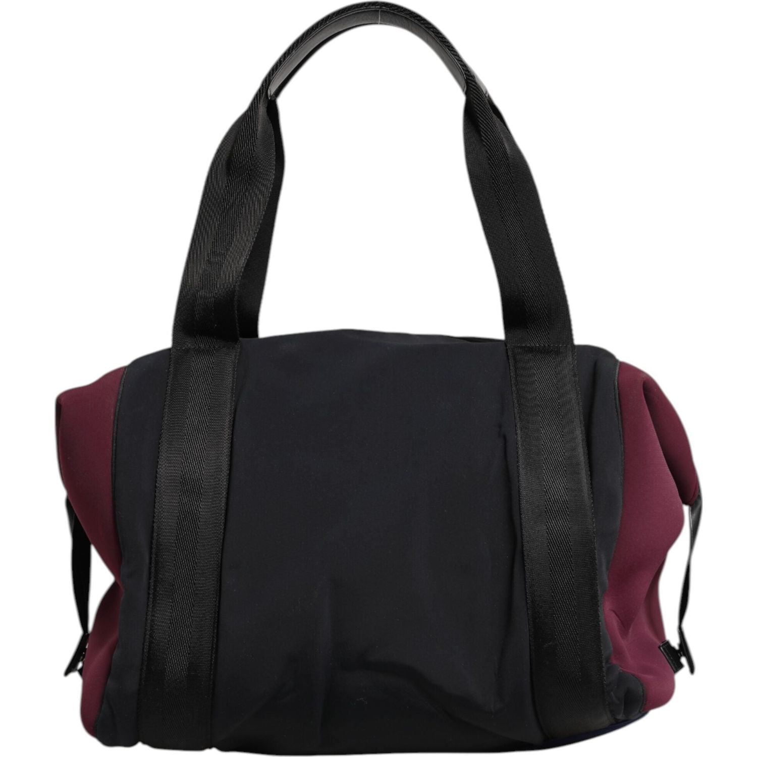 Front view with bag zipped and handles upright.