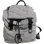Dolce & Gabbana Gray Milano Print Drawstring Travel Backpack Bag