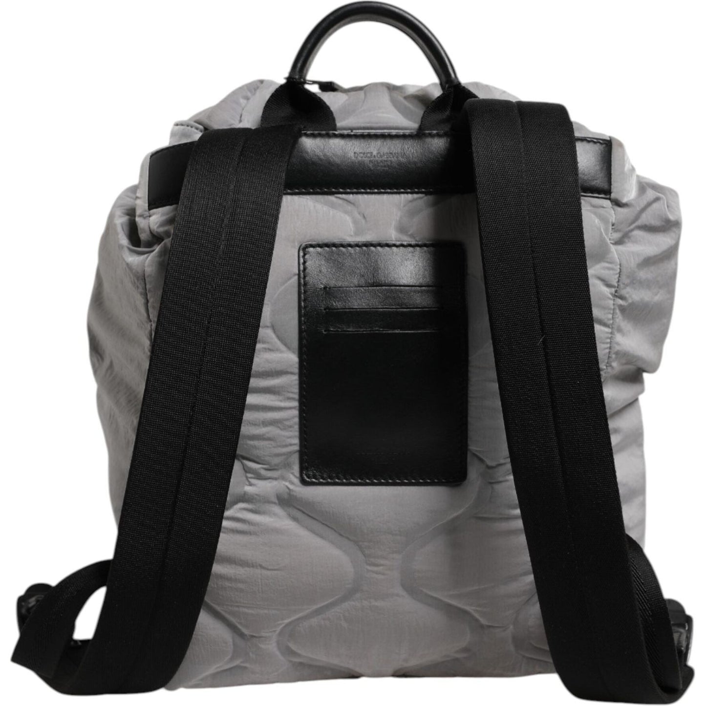 Dolce & Gabbana Gray Milano Print Drawstring Travel Backpack Bag