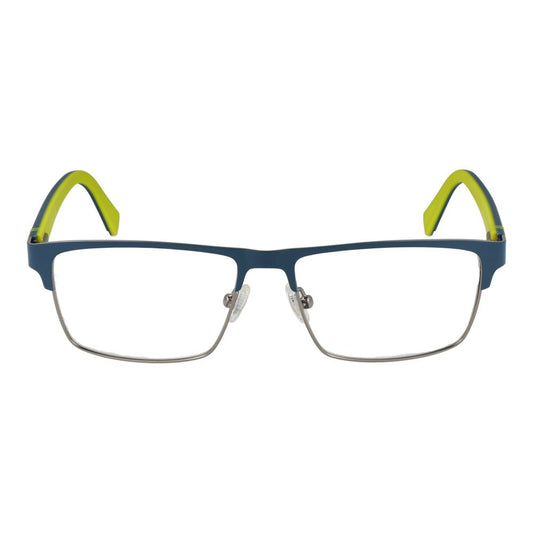 Guess Blue Men Glasses Frame with full-rim metal, rectangle design, and demo lenses, size 53-15-145, includes branded case.