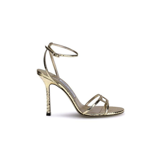 Jimmy Choo Leo100 Sandals JI-J000176785GOLD-EU36/US6