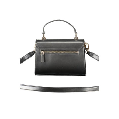 Guess Jeans Black Polyethylene Women Handbag with adjustable strap and external pocket