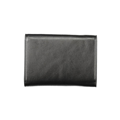 Back view of Mario Valentino Black Polyethylene Women Wallet showing elegant design.