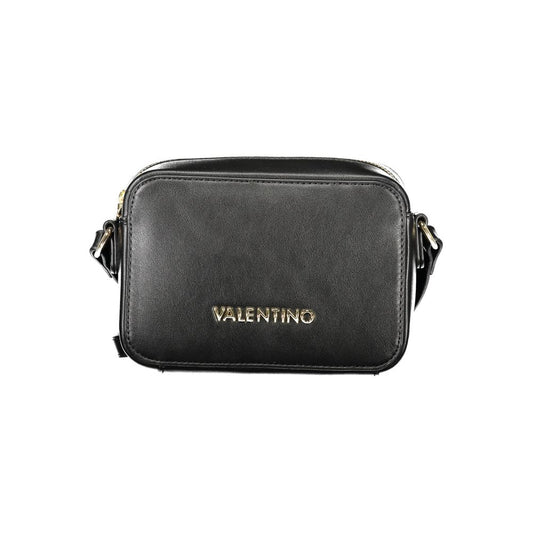 Mario Valentino Black Polyethylene Women Handbag with Valentino logo front view