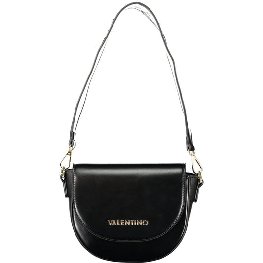 Mario Valentino Black Polyethylene Women Handbag with shoulder strap and automatic closure.