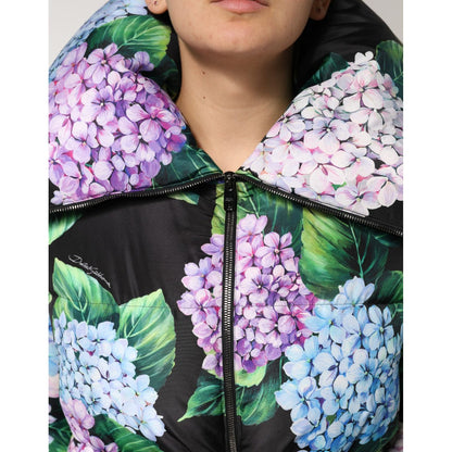 Dolce & Gabbana Multicolor Floral Print Puffer Quilted Jacket