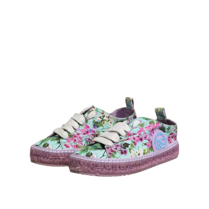 Dolce & Gabbana Multicolor Canvas Espadrilles Sneakers Shoes