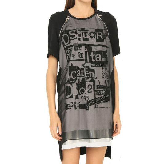 Dsquared² Silk Printed Mini Dress