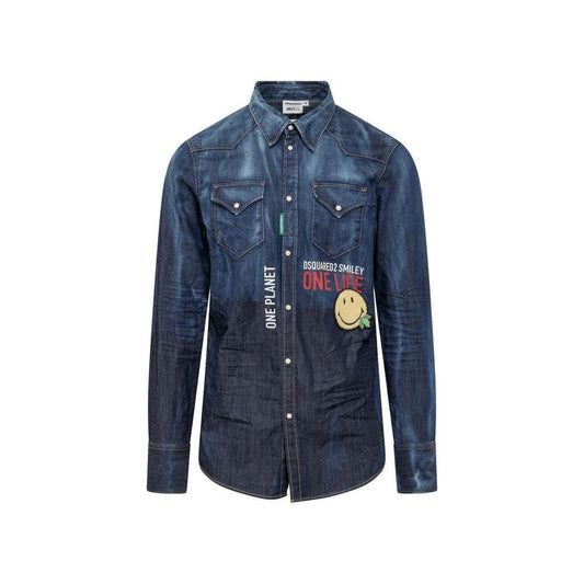 Dsquared² x Smiley Denim Shirt DS-8735465210068-48 | M