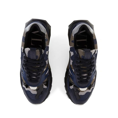 Valentino Garavani Blue Fabric Athletic Sneakers