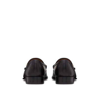 Valentino Garavani Black Calfskin Slip-On Loafers