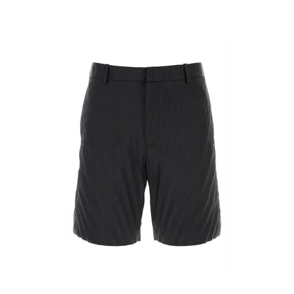 Valentino Black Nylon Bermuda Shorts