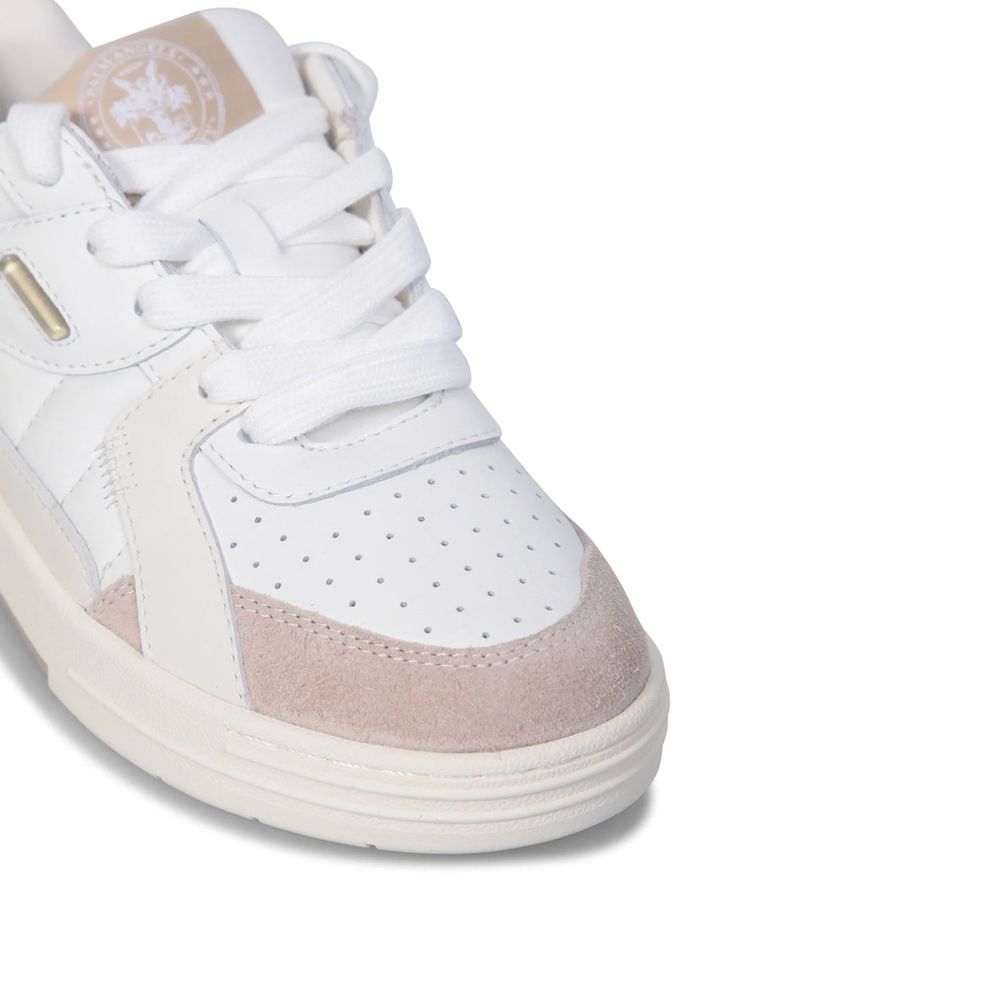 Palm Angels White Calfskin Low Top Sneakers