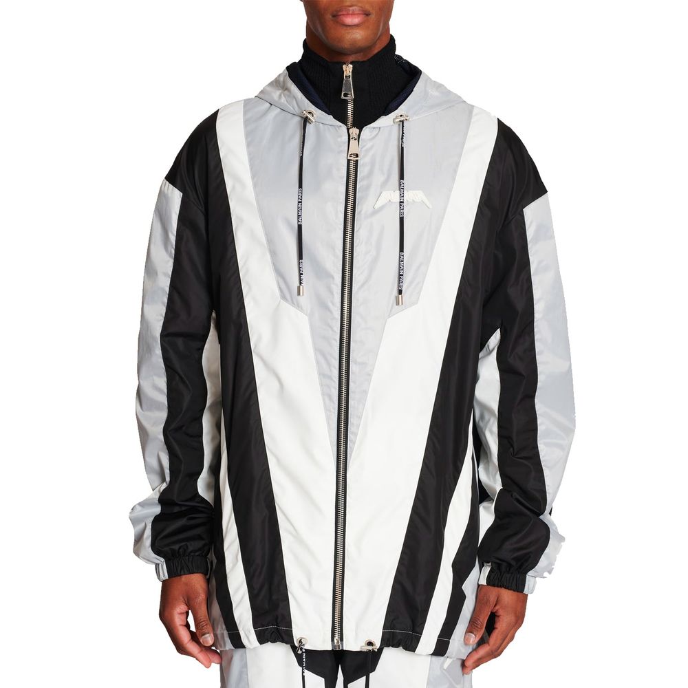 Balmain Black Polyester Shell Jacket
